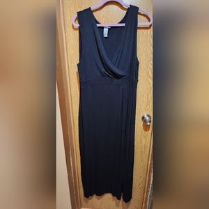 Catherine's 1x long black sleeveless beautiful dress Slimming &flattering maxi